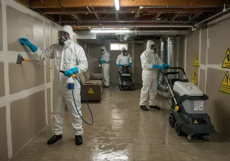 Basement Moisture Removal and Structural Drying process in Frazier Park, CA